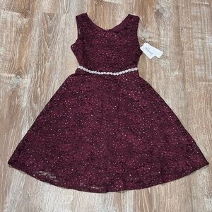 Speechless Kids Burgundy Formal Dress